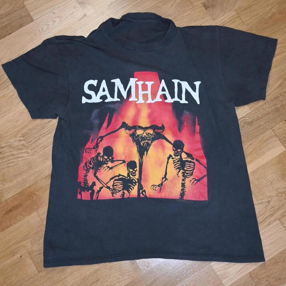 Samhain Archangel Band Tee - Black Punk Style